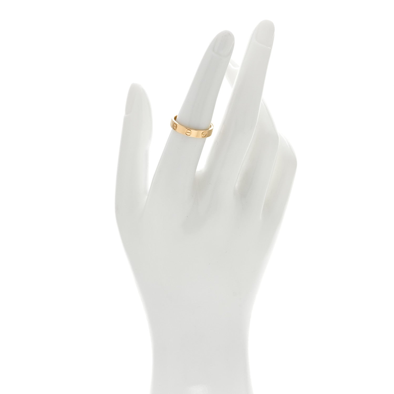Cartier 18K Yellow Gold 3.5mm LOVE Wedding Band Ring 53 6.5 2 of 5
