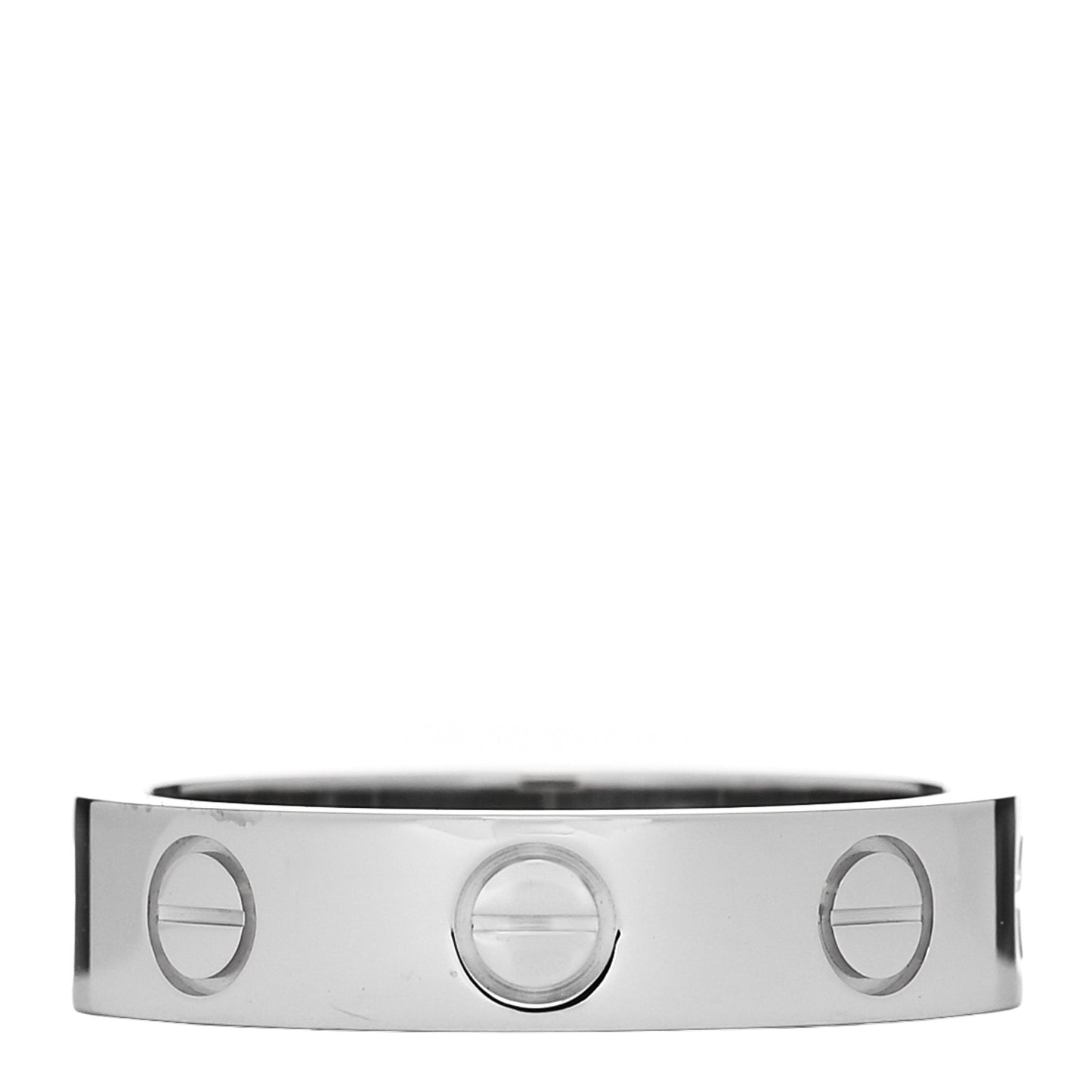 18K White Gold Diamond 4mm LOVE Wedding Band Ring 46 3.75