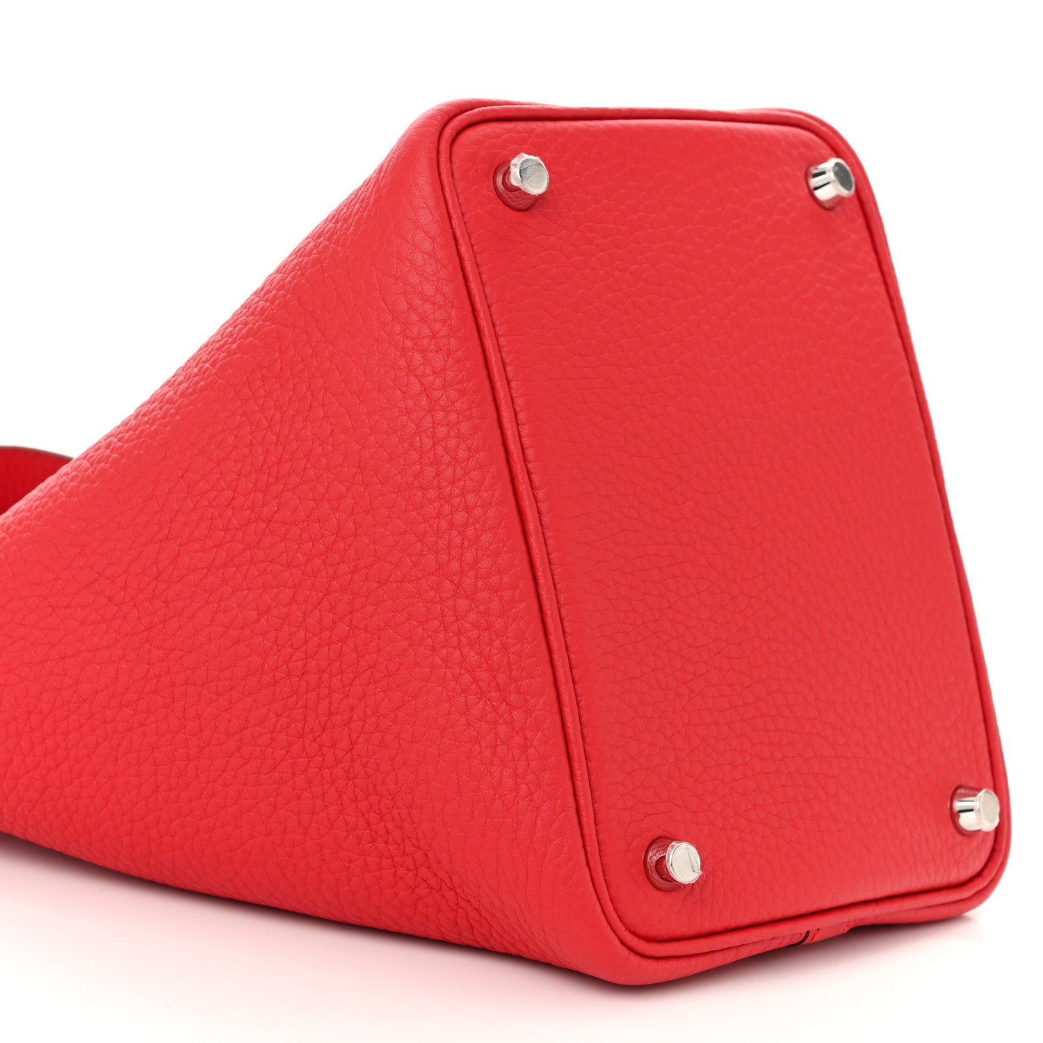 Hermes Taurillon Clemence Picotin Lock 18 Rouge Casaque 9 of 11