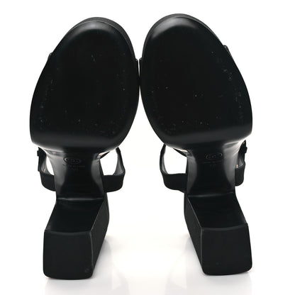 Chanel Grosgrain Platform Sandals 39 Black 6 of 11