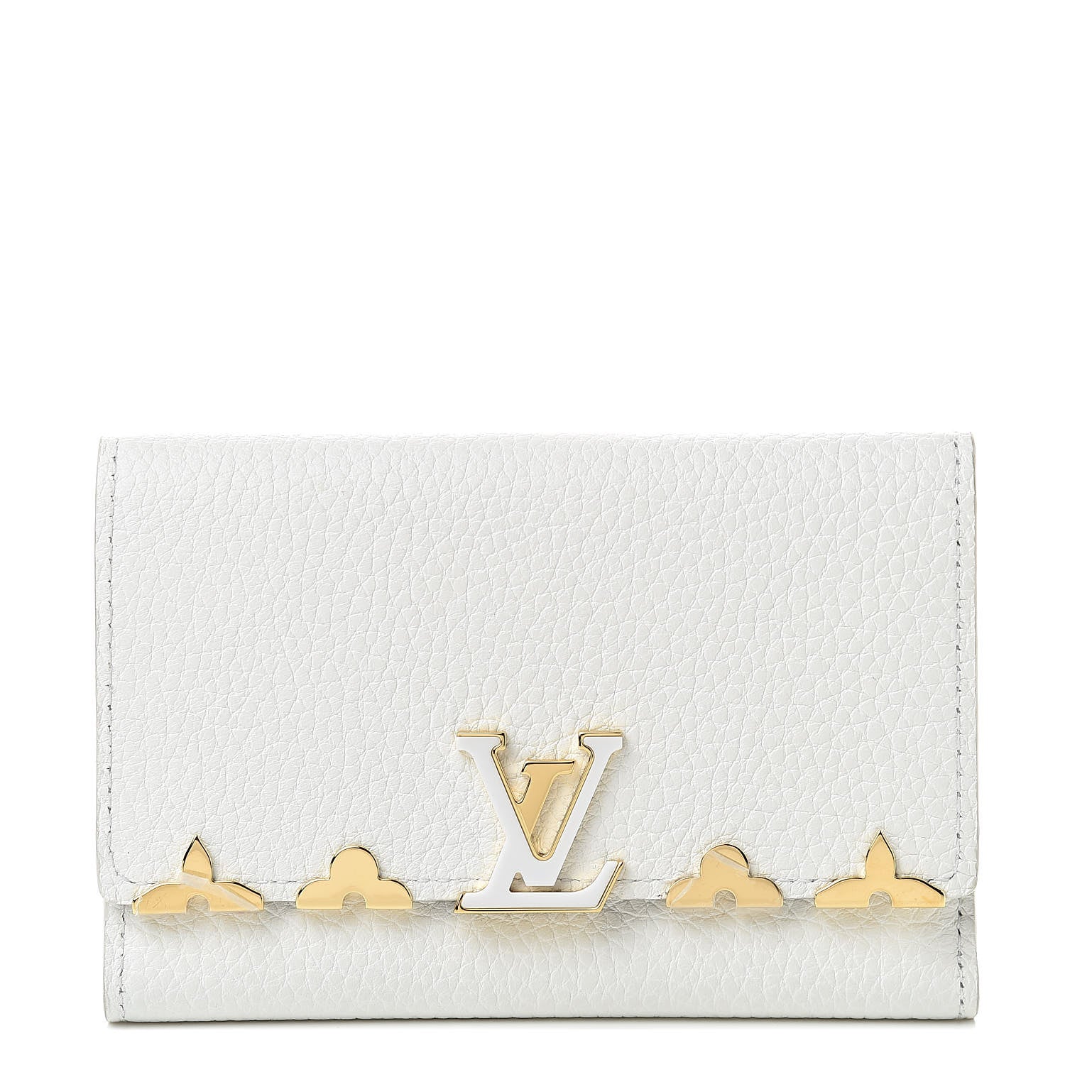 Louis Vuitton Taurillon Capucines Compact Wallet White 1 of 8