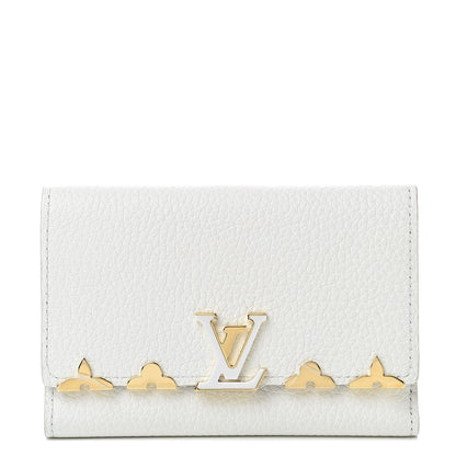 Louis Vuitton Taurillon Capucines Compact Wallet White 1 of 8