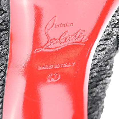 Christian Louboutin Calfskin Glitter Paillete Moulakate 100 Ankle Boot 35.5 Charbon 6 of 8