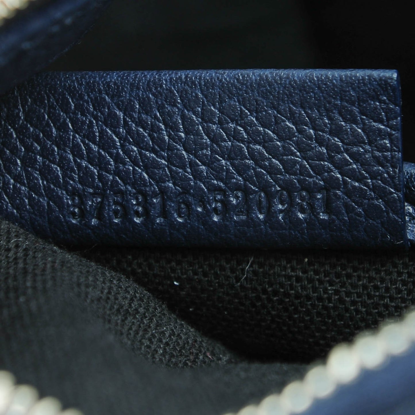 Grained Calfskin Small Bi-Color Legend Satchel Navy Black