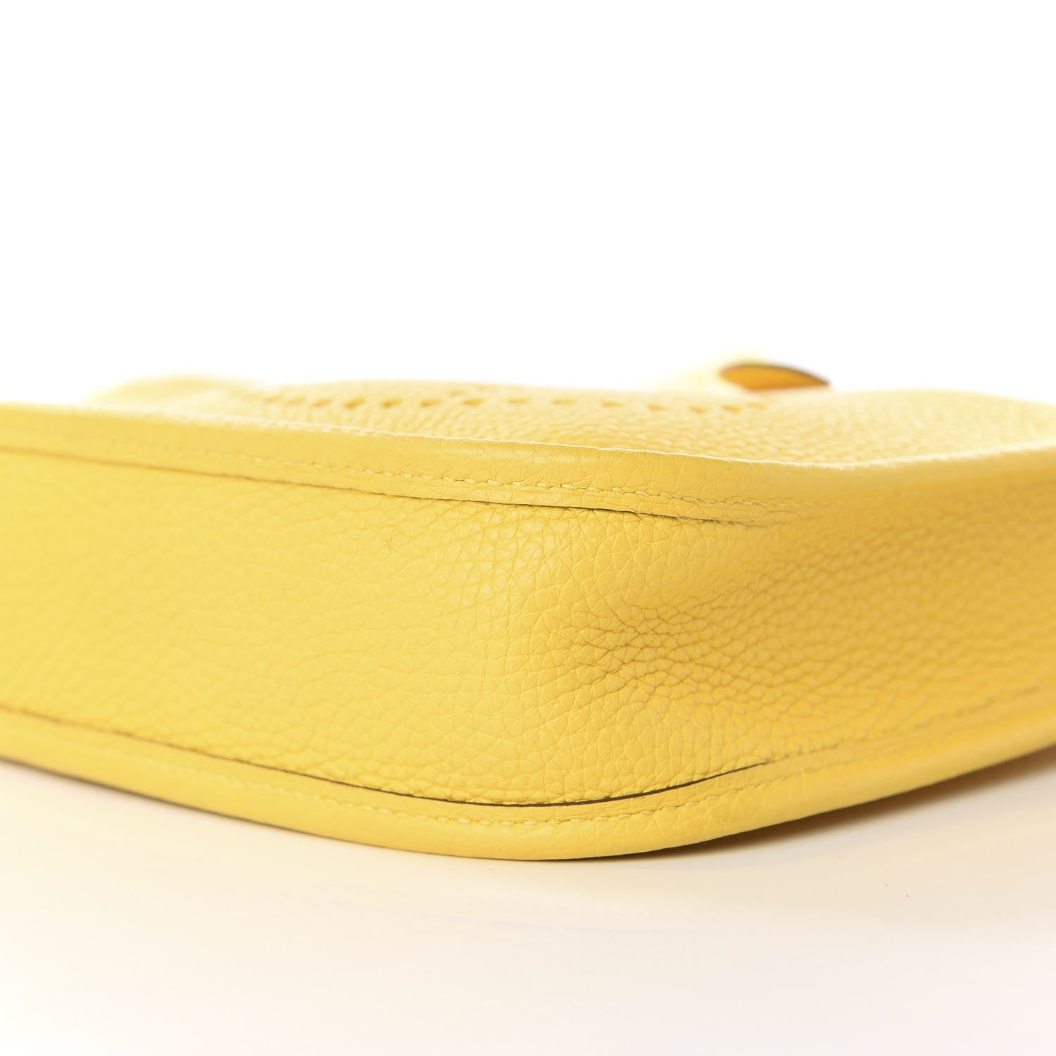 Hermes Taurillon Clemence Amazone Evelyne TPM Jaune De Naples White 6 of 9