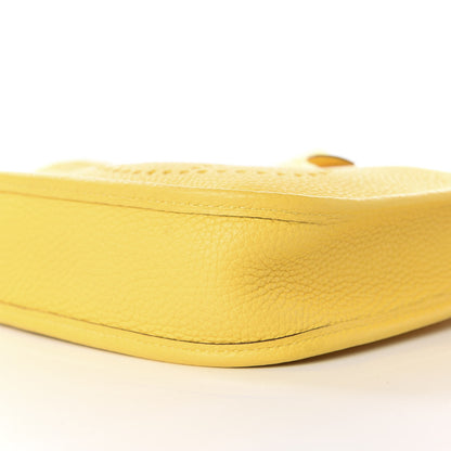 Hermes Taurillon Clemence Amazone Evelyne TPM Jaune De Naples White 6 of 9