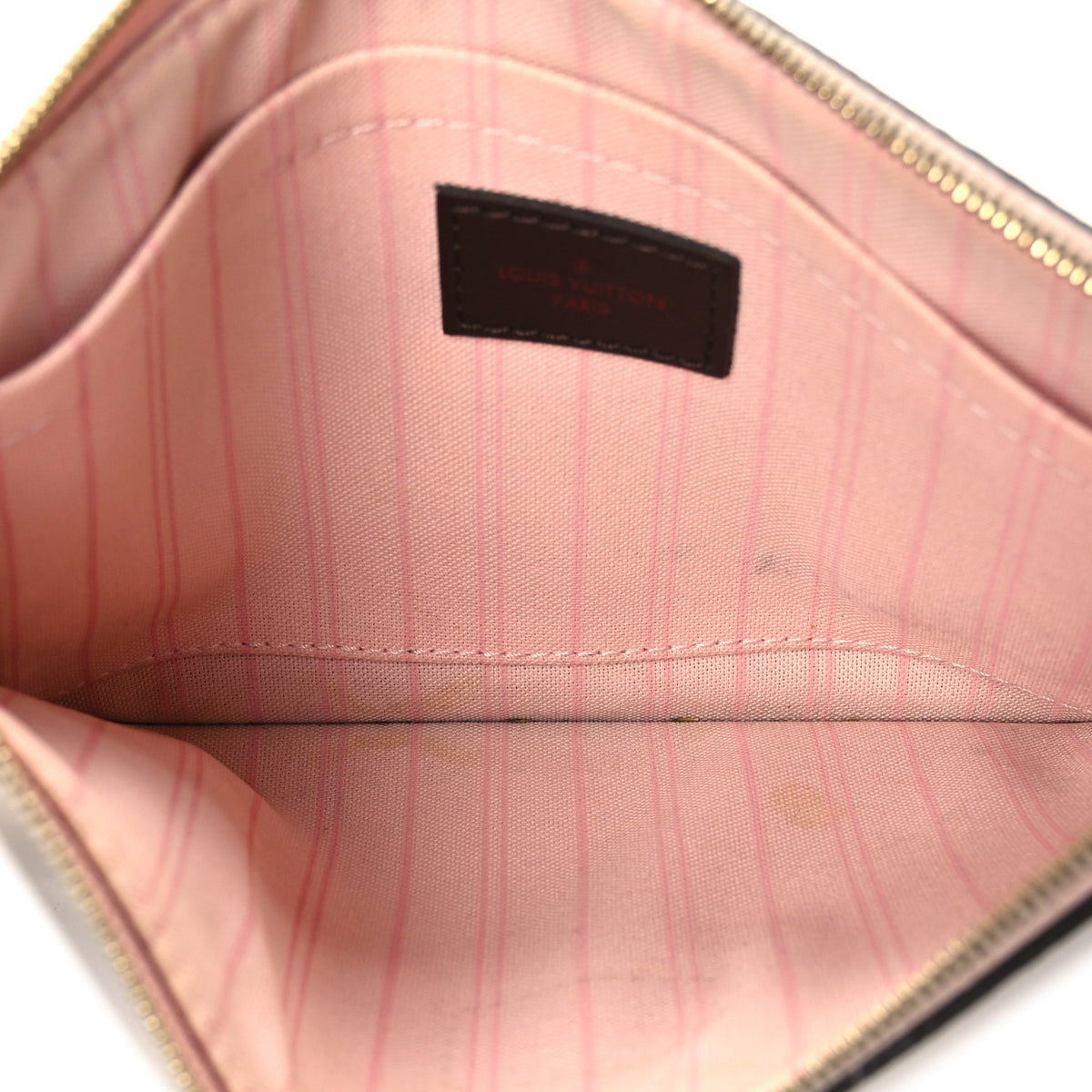 Damier Ebene Neverfull MM GM Pochette Rose Ballerine