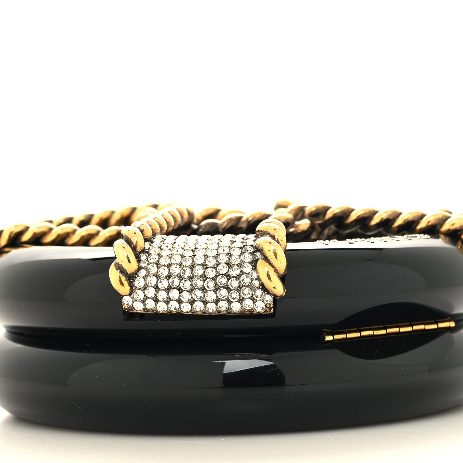 Chanel Resin Crystal Rescue Wheel Minaudière Black 9 of 10