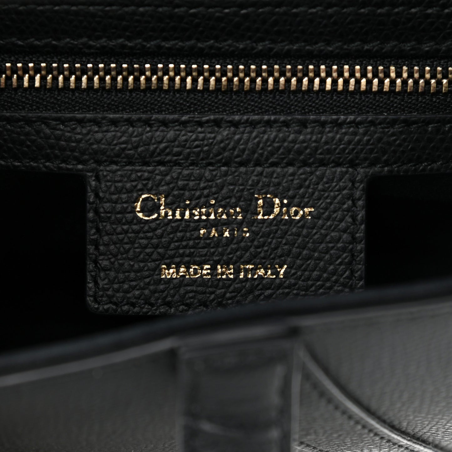 Grained Calfskin Saddle Bag Black