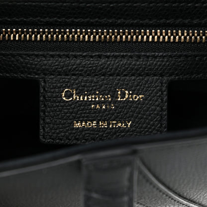 Christian Dior Grained Calfskin Saddle Bag Black 6 of 11