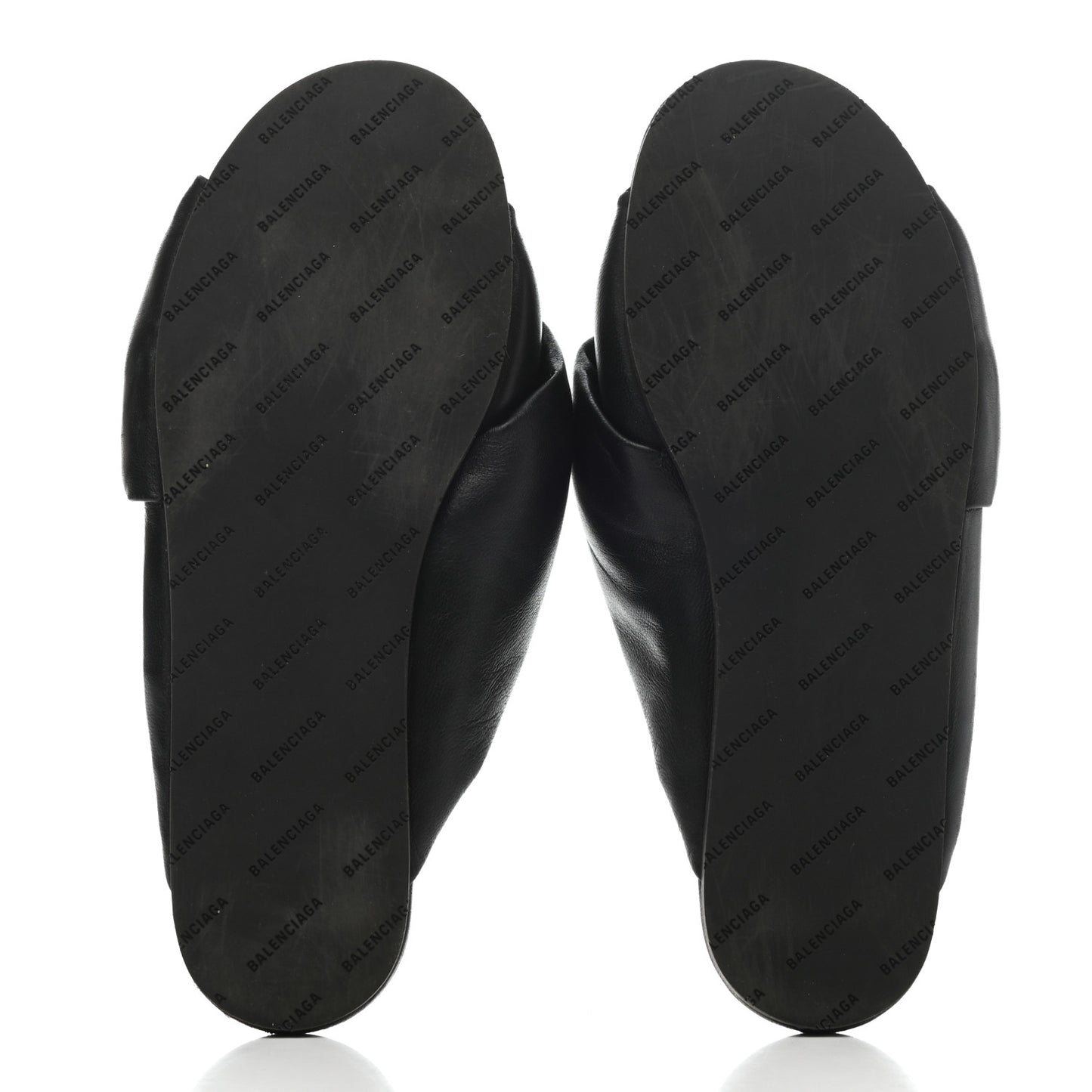 Lambskin Drapy Slide Sandals 37 Black
