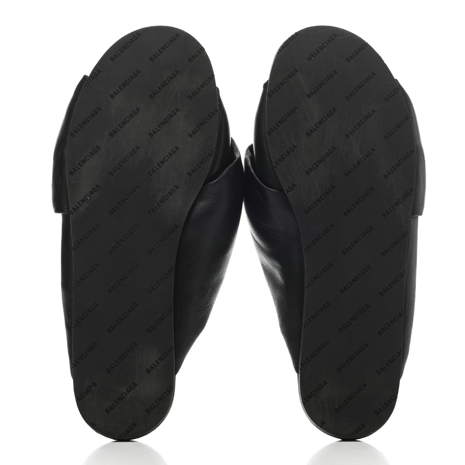 Balenciaga Lambskin Drapy Slide Sandals 37 Black 5 of 11