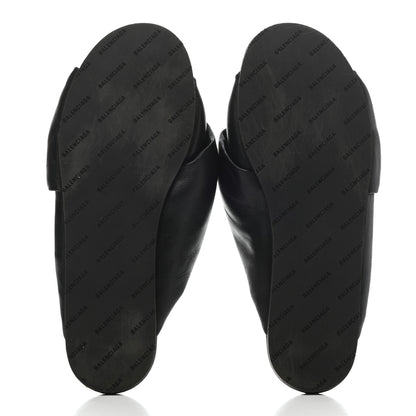 Balenciaga Lambskin Drapy Slide Sandals 37 Black 5 of 11