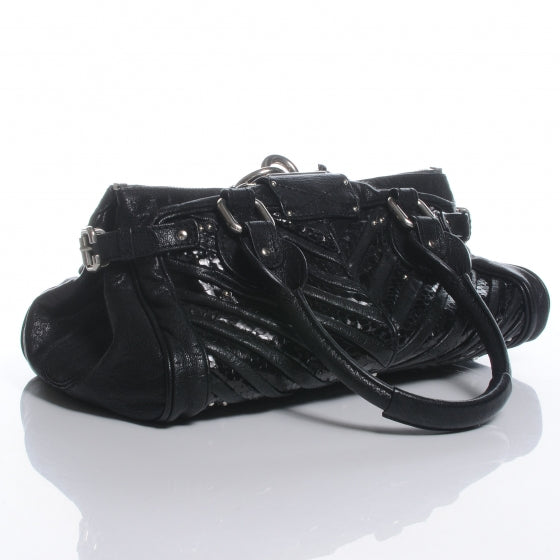 Chloe Python Chevron Paddington Black 3 of 9