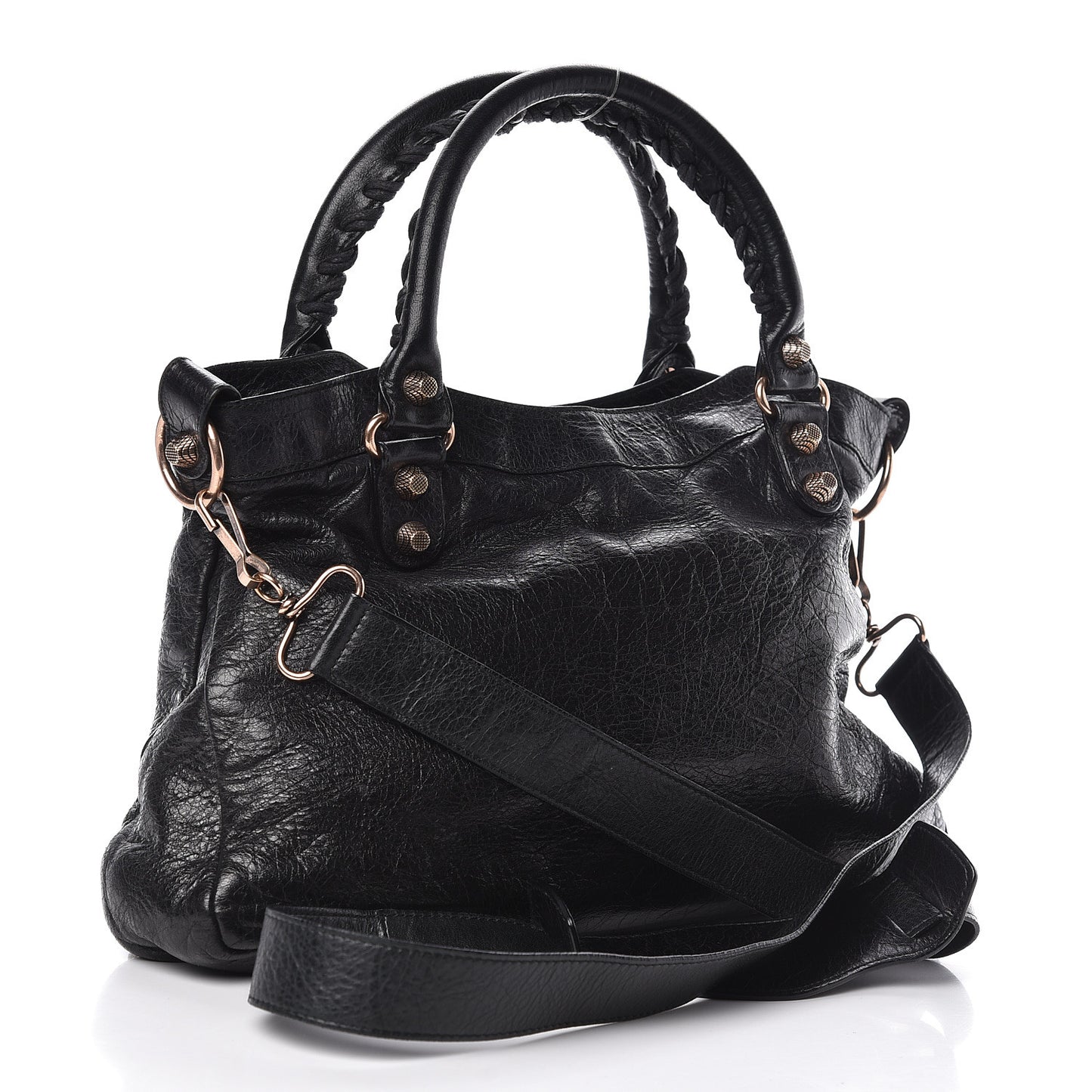 Agneau Giant 12 Rose Gold Hardware Town Black