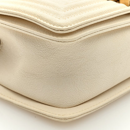Chanel Caviar Quilted Small Boy Flap White 8 of 9