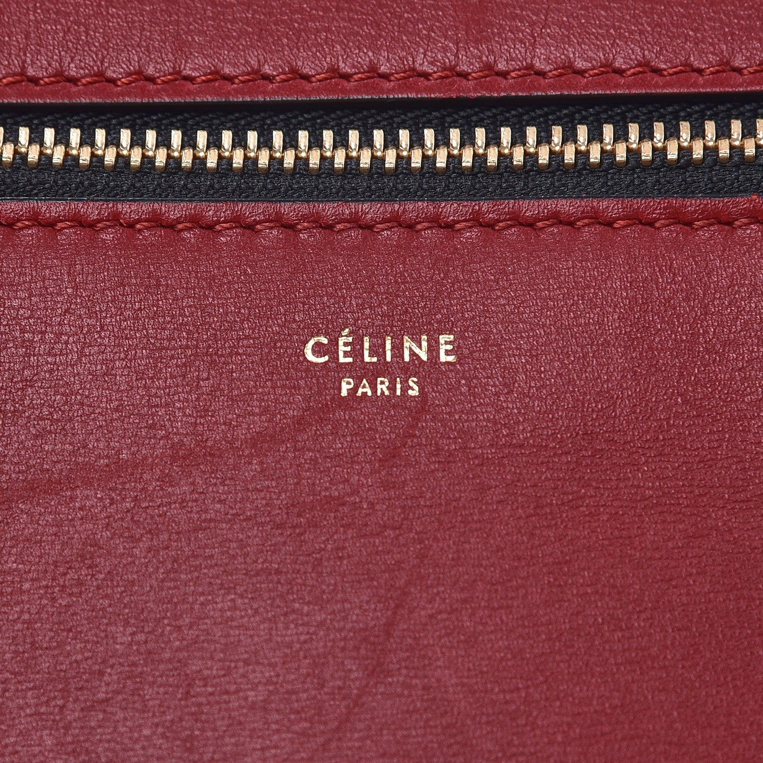 Celine Smooth Calfskin Medium Edge Shoulder Bag Red 7 of 13
