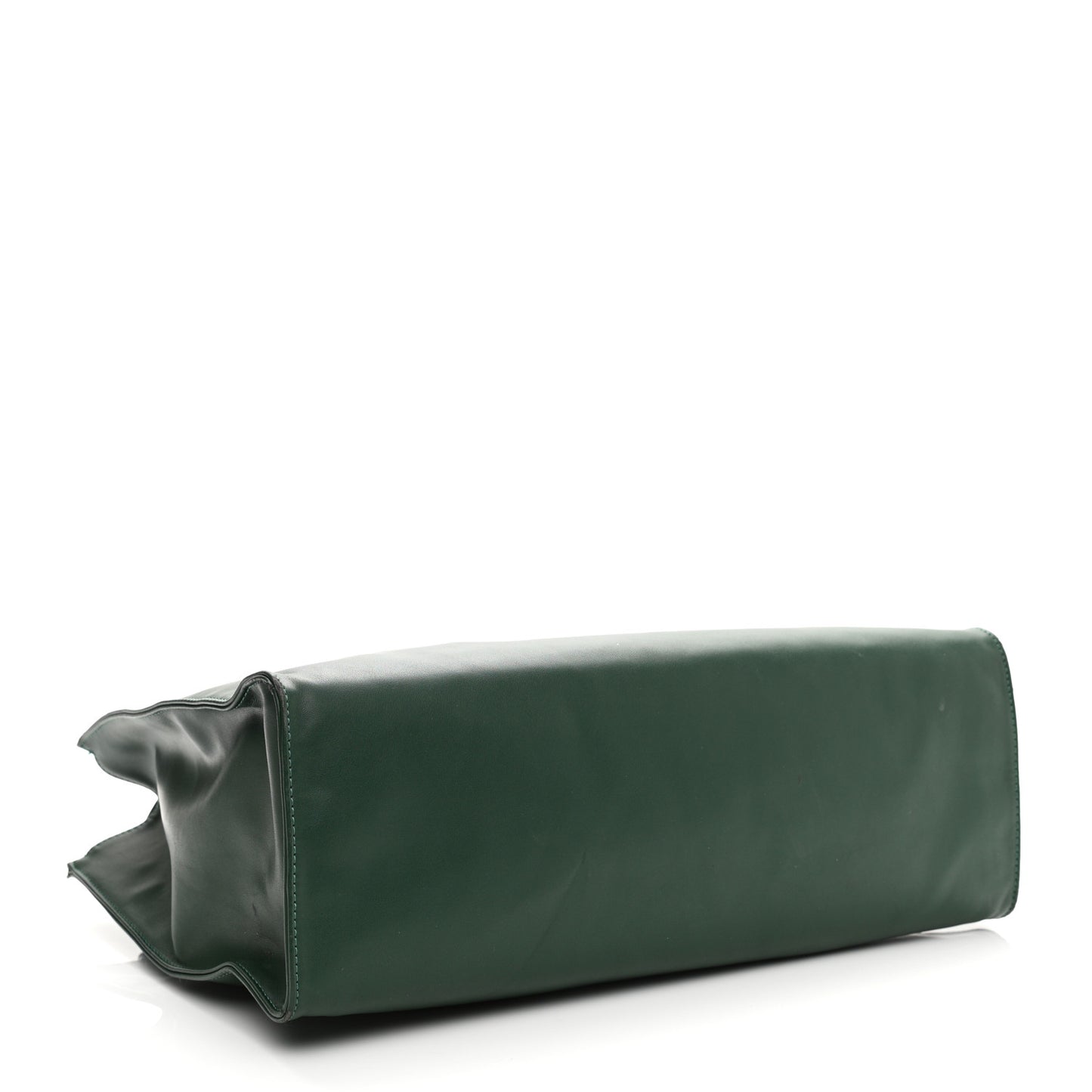 Vegan Leather Large Shopping Bag Dark Olive