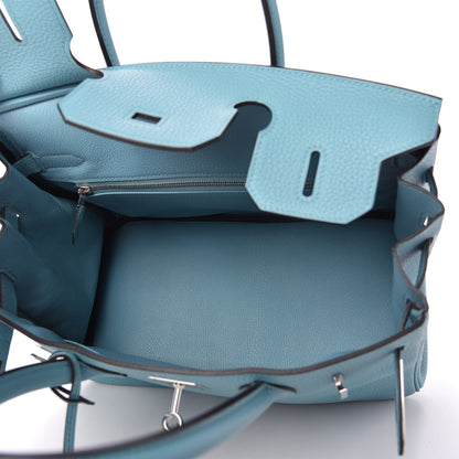 Hermes Taurillon Clemence Birkin 30 Bleu Saint Cyr 5 of 11