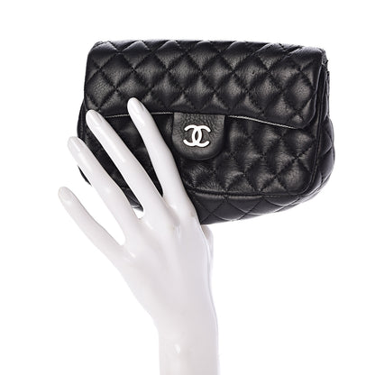 Chanel Calfskin Quilted CC Uniform Flap Belt Bag Black 2 of 11