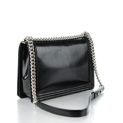 Chanel Glazed Calfskin Large Boy Flap Black 3 of 8