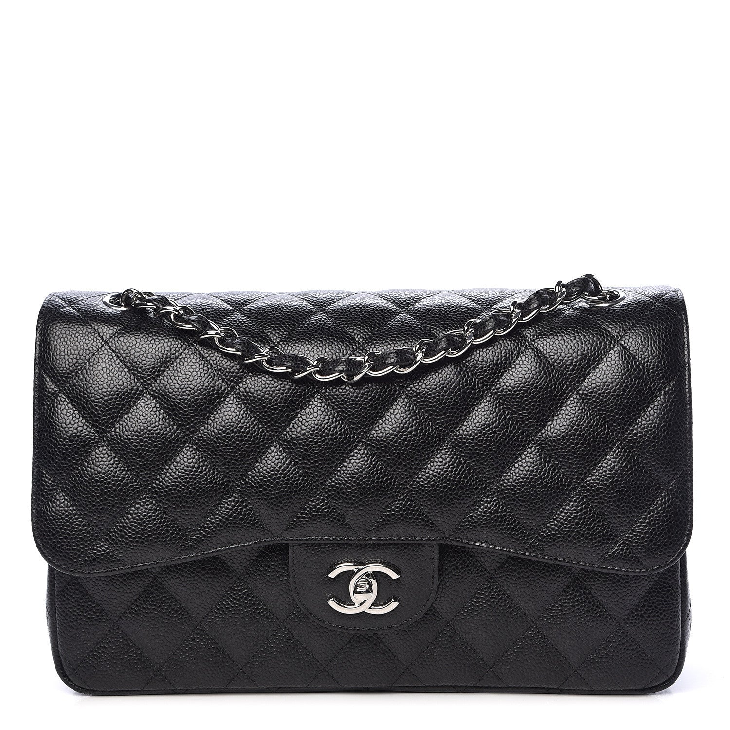 Chanel Caviar Quilted Jumbo Double Flap Black 1 of 11