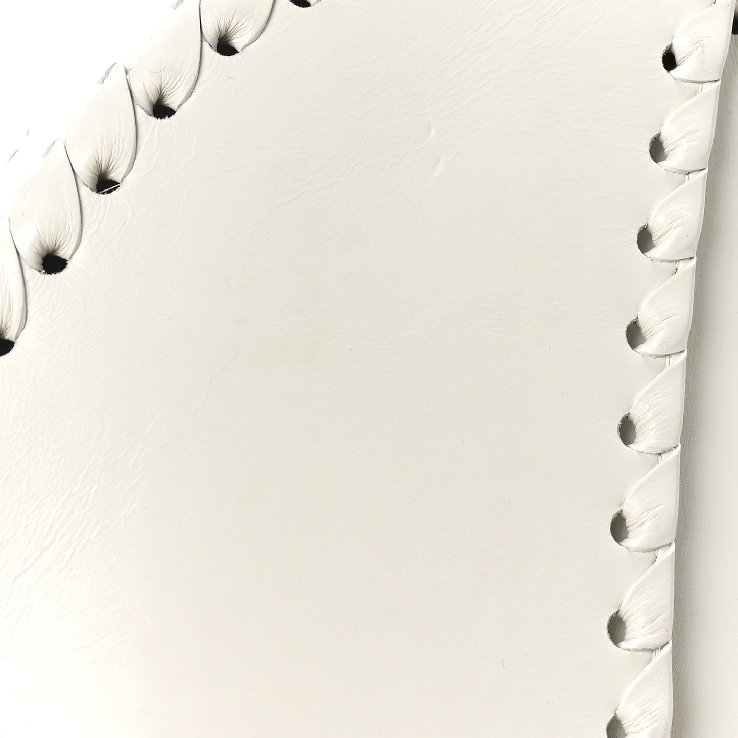 Calfskin Braided Saddle Bag White