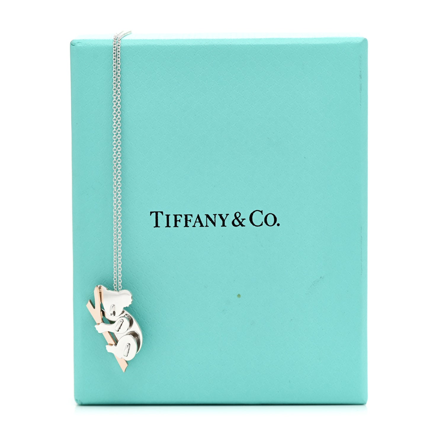 Sterling Silver 18K Rose Gold Save the Wild Koala Pendant Necklace