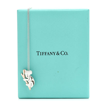 Tiffany Sterling Silver 18K Rose Gold Save the Wild Koala Pendant Necklace 7 of 7