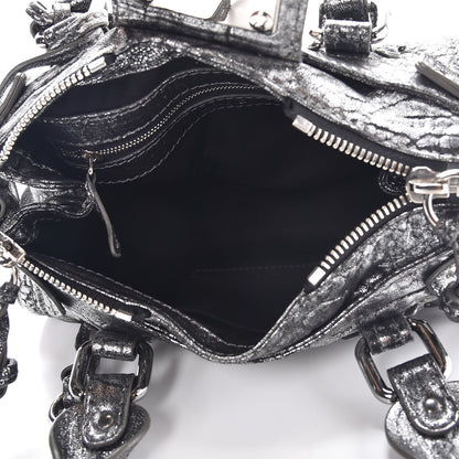 Chloe Metallic Pebbled Lambskin Small Paddington Satchel Silver 5 of 7