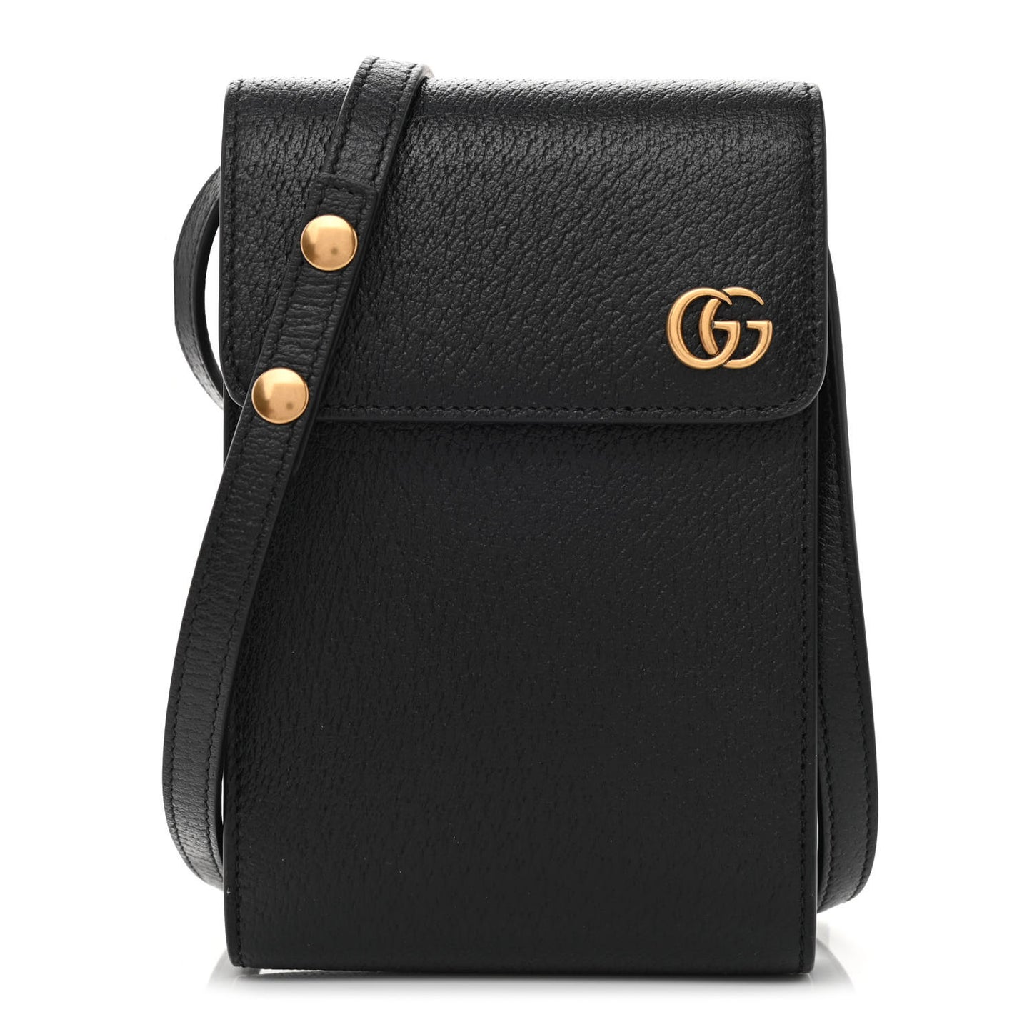 Textured Calfskin Mini Crossbody Bag Black