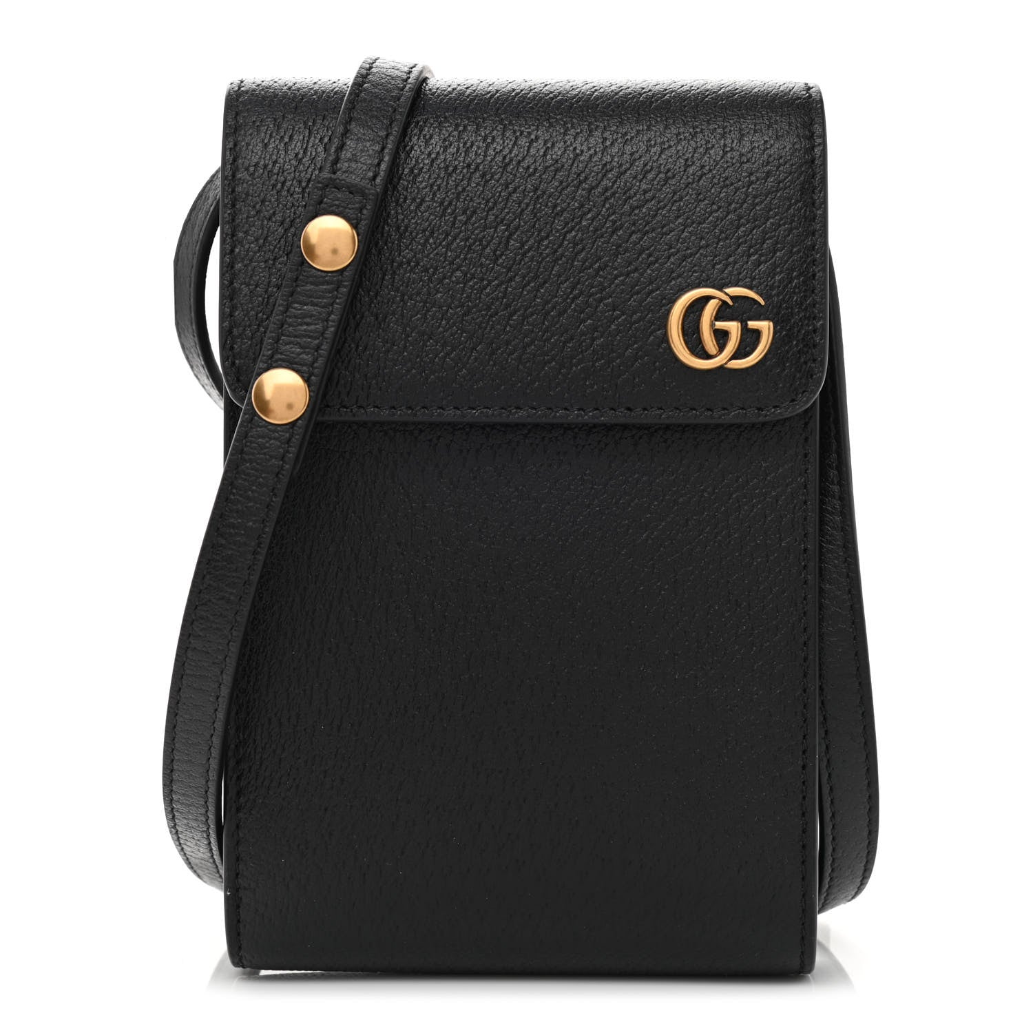Gucci Textured Calfskin Mini Crossbody Bag Black 1 of 9