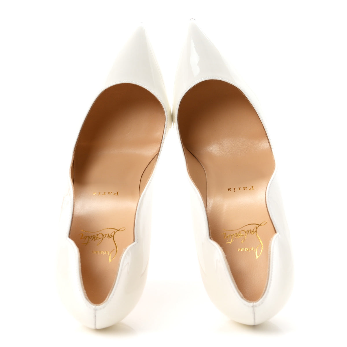 Christian Louboutin Patent Hot Chick 100 Pumps 39 White 2 of 8