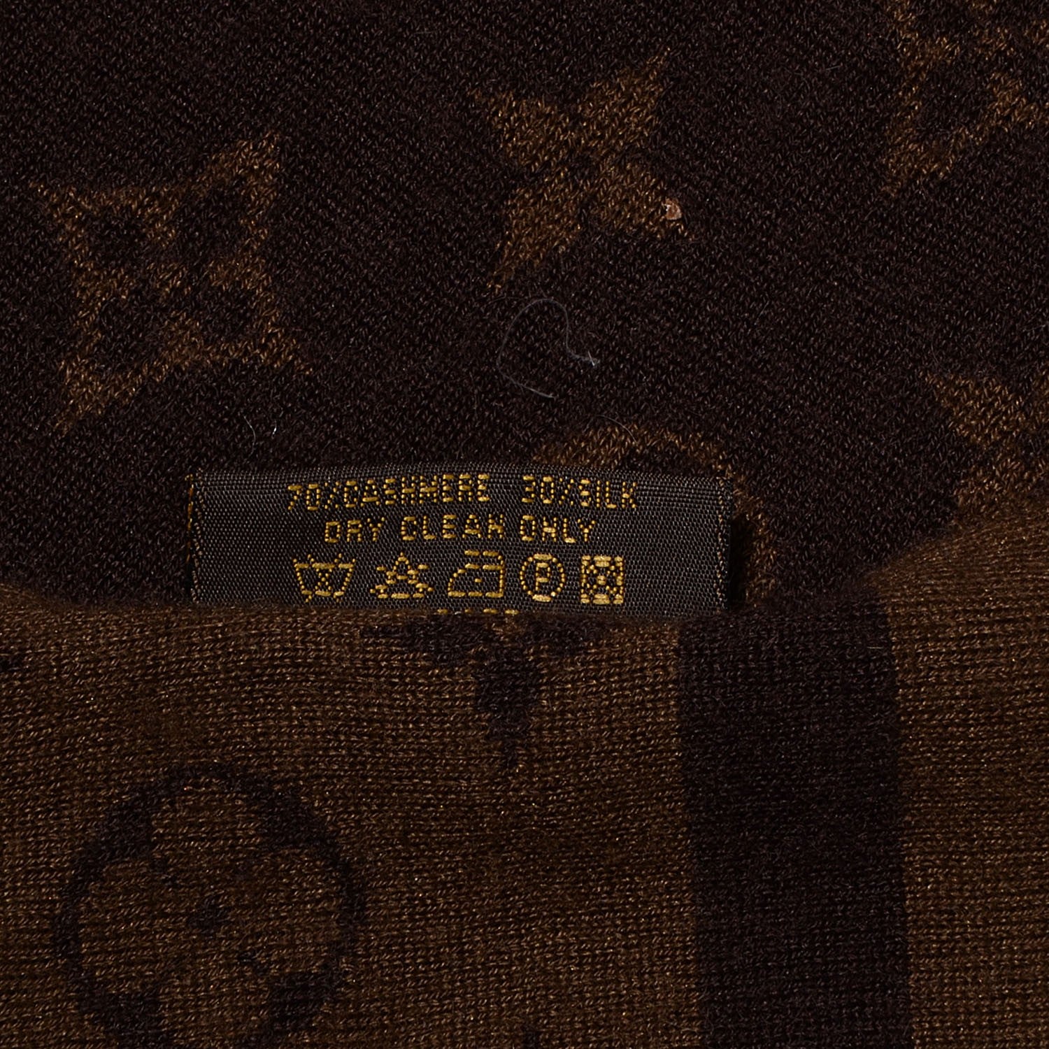 Louis Vuitton Cashmere Silk Monogram Scarf 5 of 5