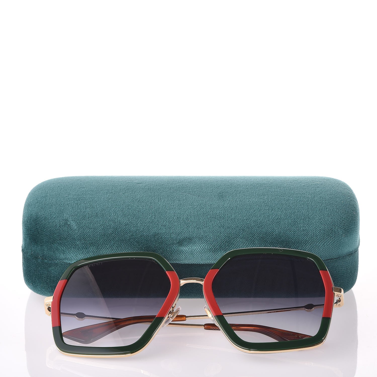 Gucci Square Frame Web GG0106S Sunglasses Tortoise 9 of 9