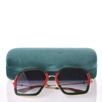 Gucci Square Frame Web GG0106S Sunglasses Tortoise 9 of 9