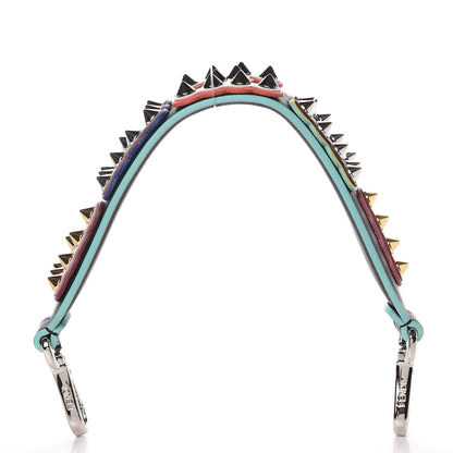 Fendi Vitello Century Fun Fair Metal Studded Mini Strap You Black Multicolor 1 of 5