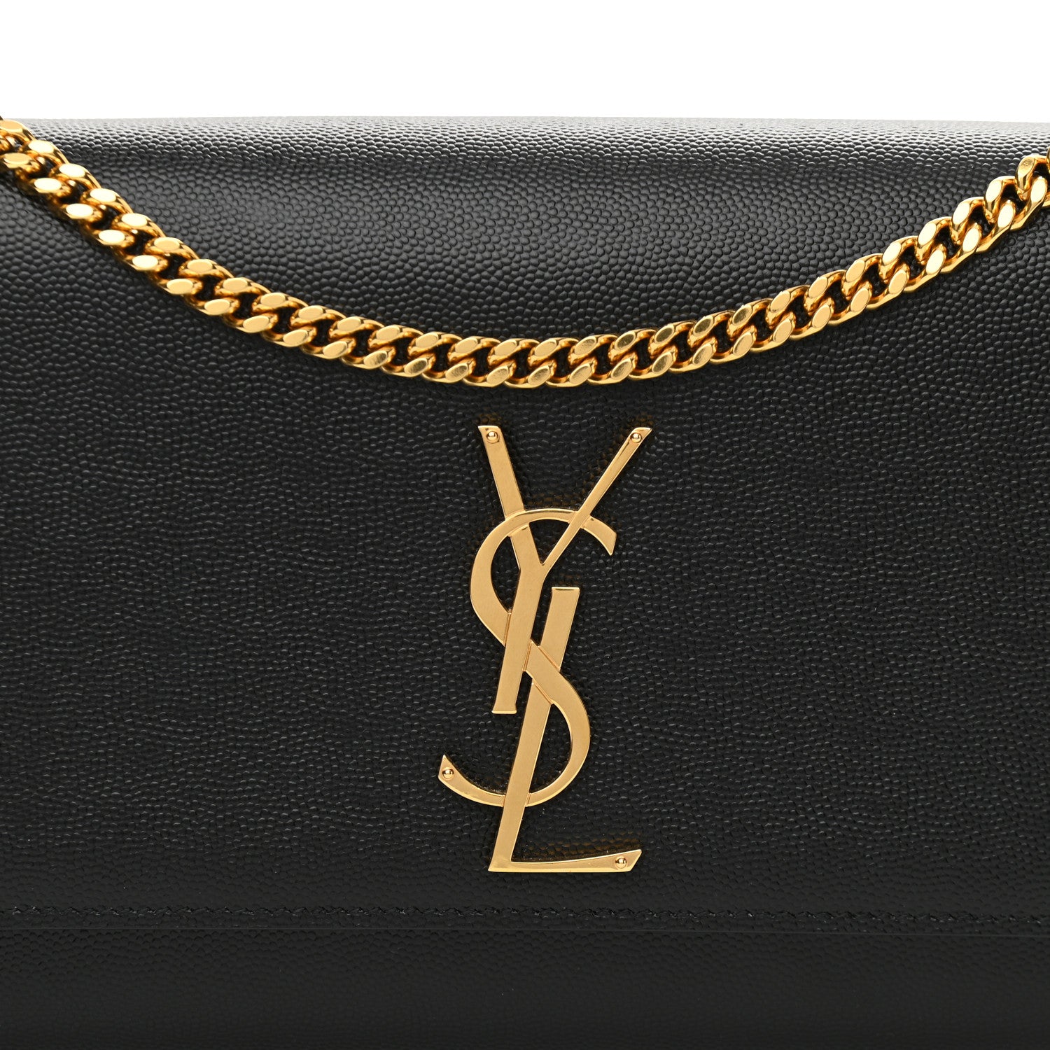 Saint Laurent Grain De Poudre Medium Classic Monogram Kate Satchel Black 9 of 11