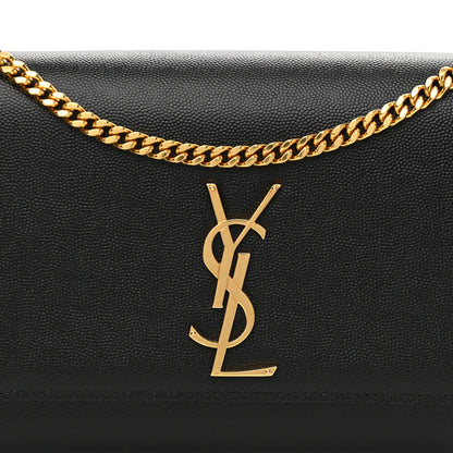 Saint Laurent Grain De Poudre Medium Classic Monogram Kate Satchel Black 9 of 11