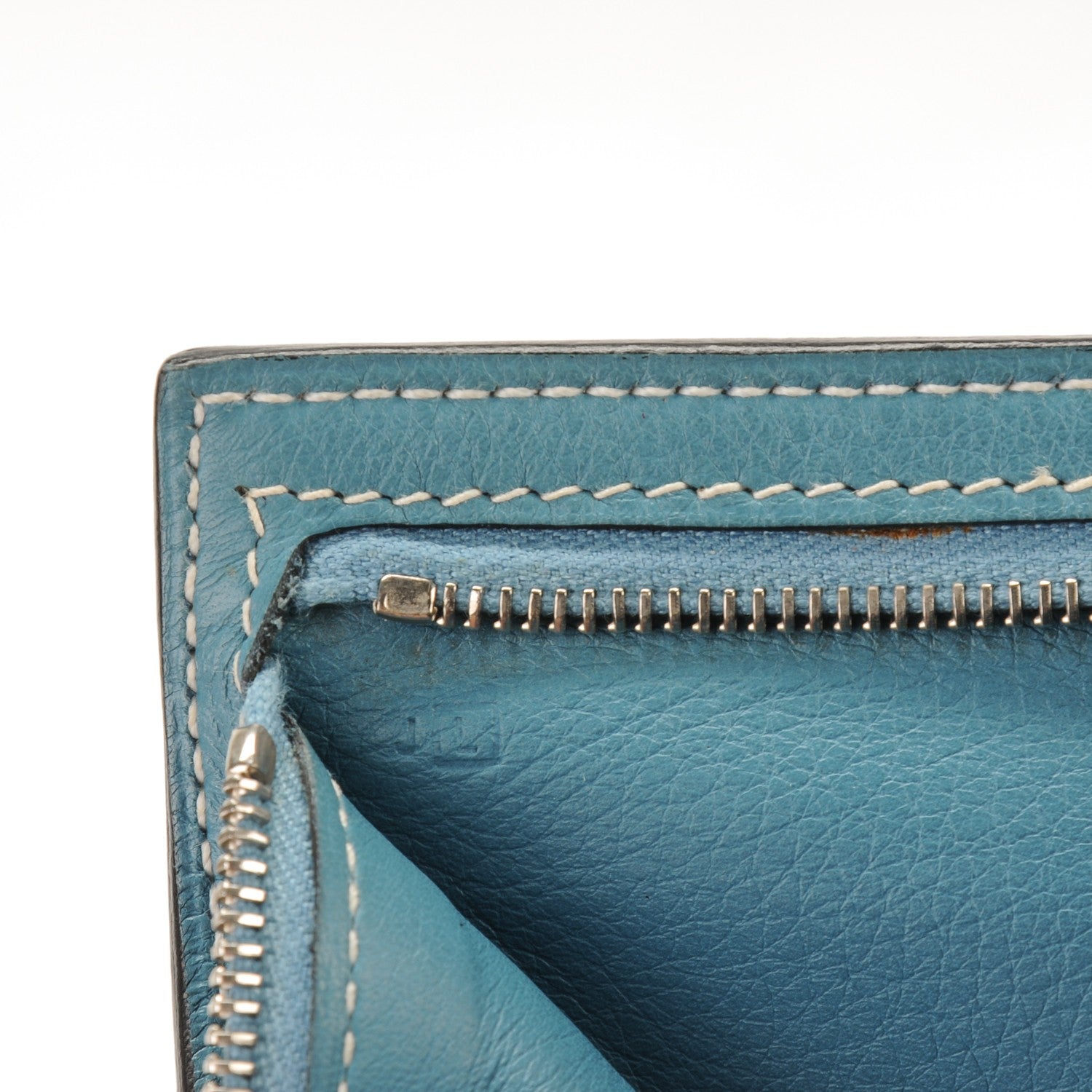 Hermes Swift Zip Zap Bi-Fold Wallet Blue Jean 7 of 9