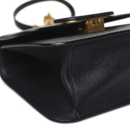Valentino Garavani Grainy Calfskin Small VSling Shoulder Bag Black 8 of 9