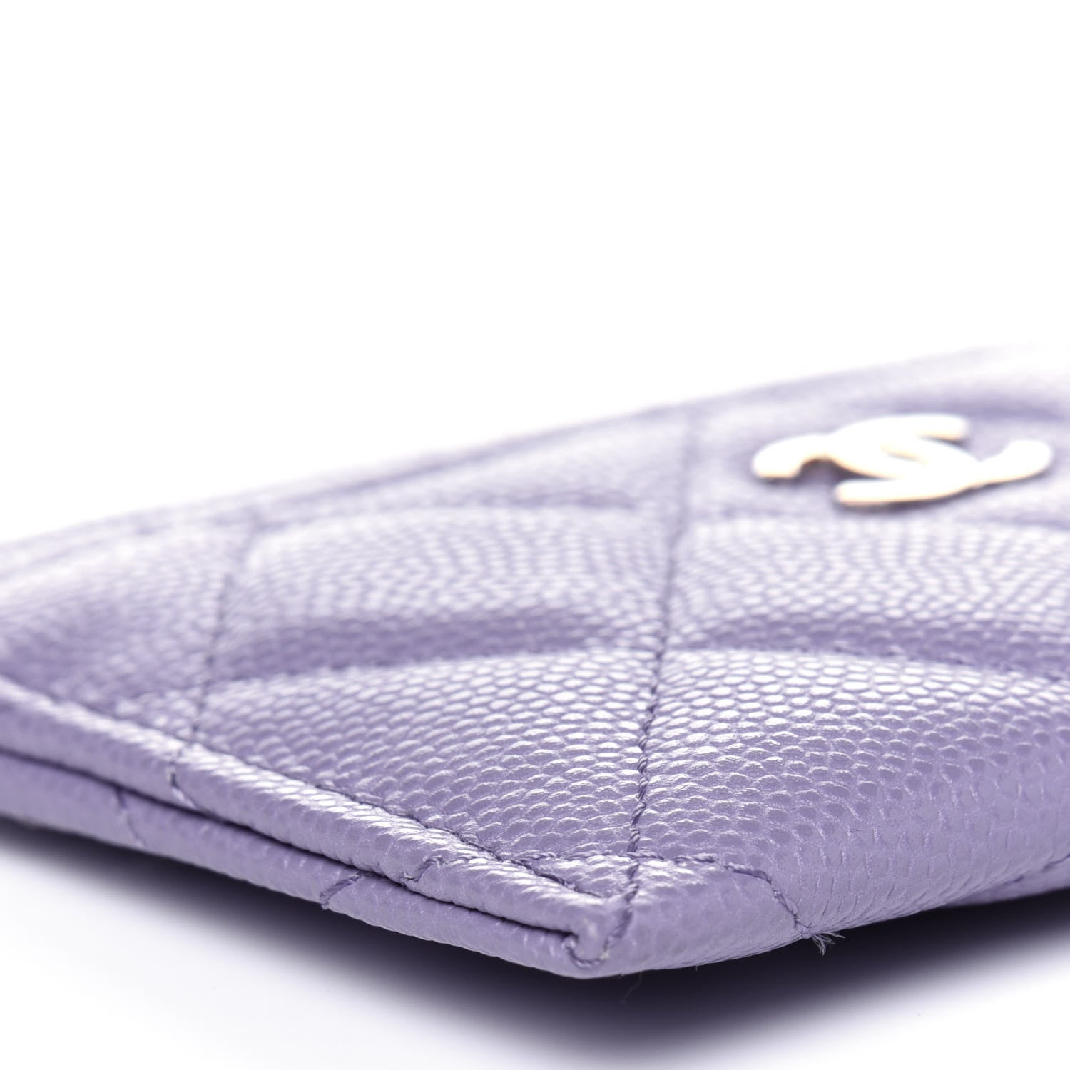 Chanel Caviar Quilted Card Holder Purple 9 of 11
