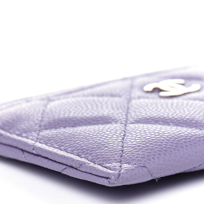 Chanel Caviar Quilted Card Holder Purple 9 of 11