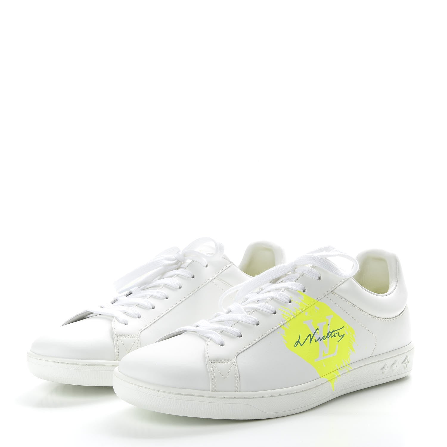 Louis Vuitton Calfskin Mens Luxembourg Sneakers 8 Yellow 3 of 12