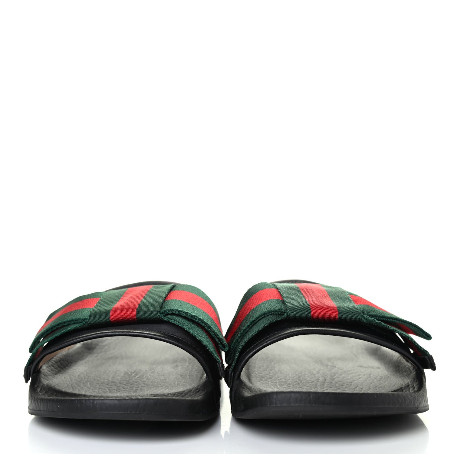 Gucci Satin Web Bow Slide Sandals 39 Black 2 of 4