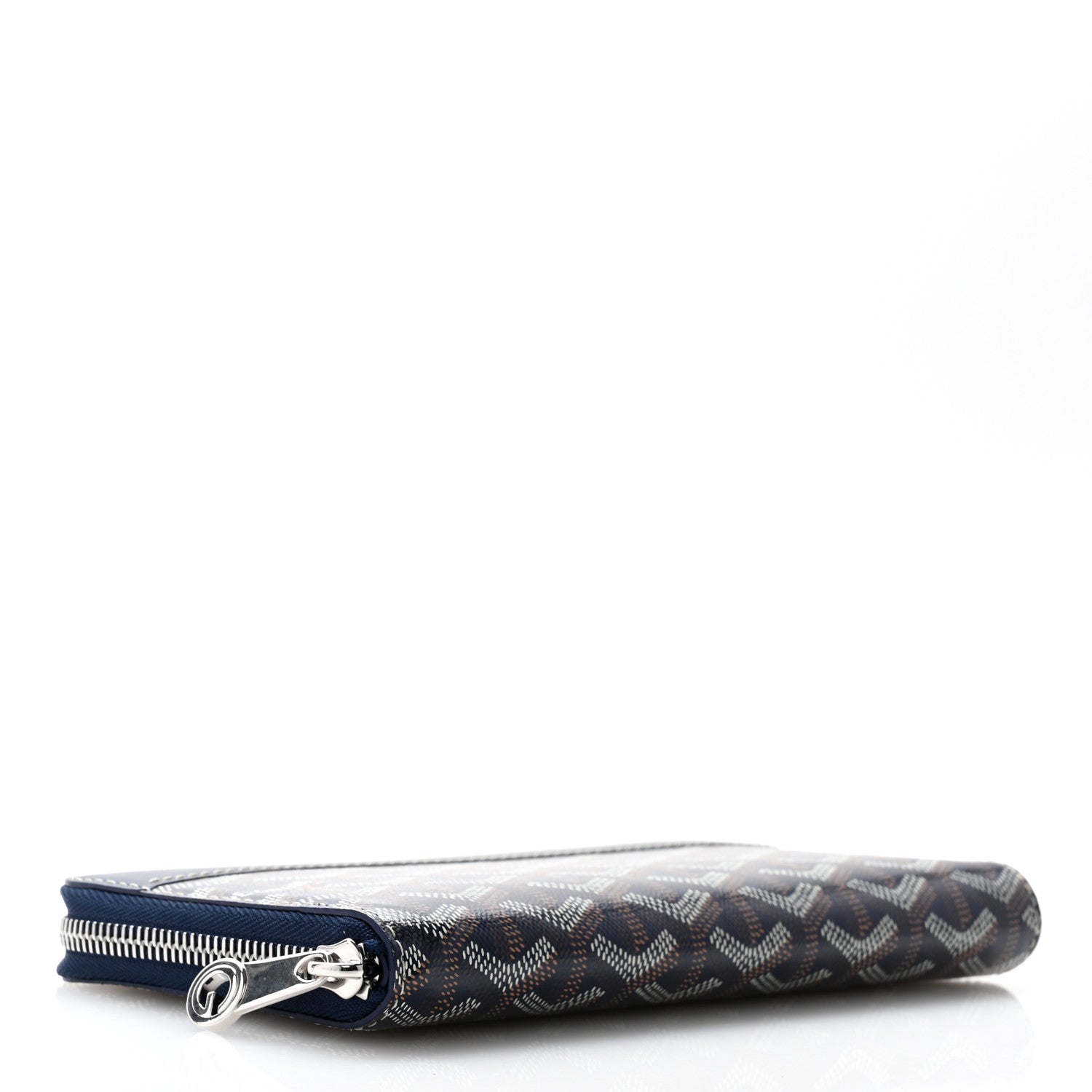 Goyard Goyardine Matignon Zip Around GM Wallet Navy 4 of 10