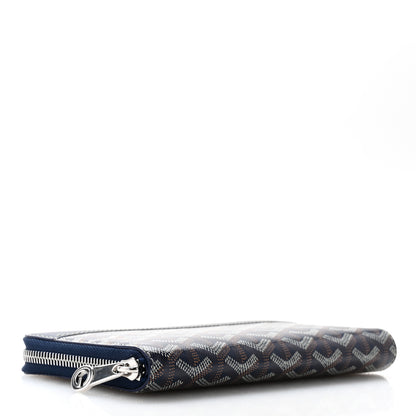 Goyard Goyardine Matignon Zip Around GM Wallet Navy 4 of 10