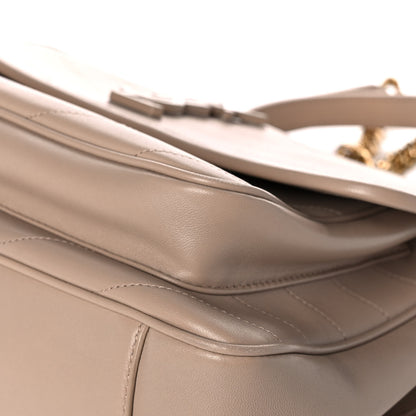Saint Laurent Lambskin Matelasse Monogram Medium Niki Chain Satchel Dark Beige 12 of 16