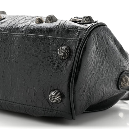 Balenciaga Agneau Arena Le Cagole Cylinder Bag Black 9 of 12