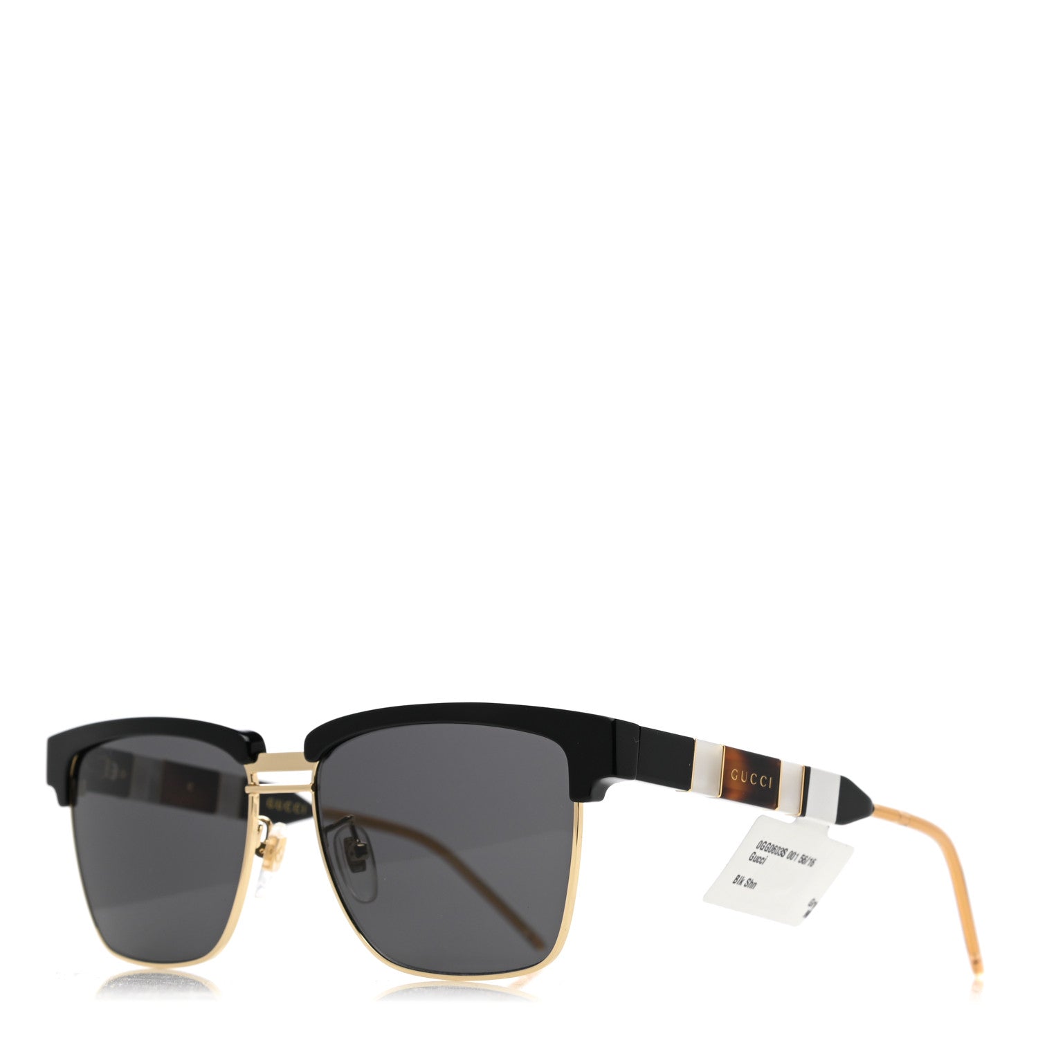 Gucci Squared Aviator GG Sunglasses GG0603S Black 1 of 7